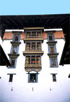 Paro, facciata interna dello Dzong