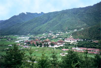 Thimpu, vista dall'alto