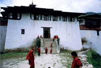Thimpu, ingresso dello Dzong di Simtokha