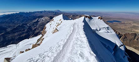 La vetta del Huayna Potosi, 6088 m 