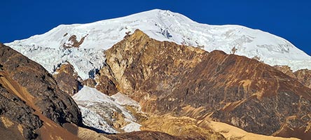 L'Illimani dal campo base a 4480 m