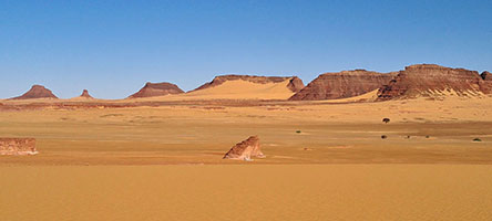 Il deserto poco prima d'arrivare al lago Téguédei