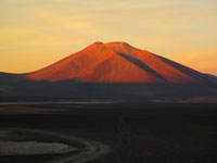 Tramonto sul vulcano