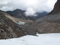 Il ghiacciaio Lewis dall'alto