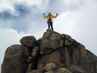 Giuseppe in vetta alla Batian, 5199 m