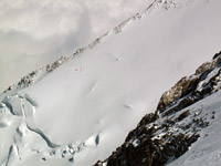 Il campo 4 dall'alto( circa da 8000 m)