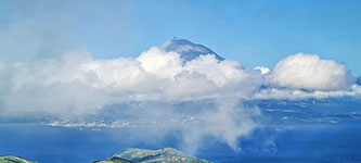 Il monte Pico dalla caldera di Cabeço Gordo a Faial (dettaglio)