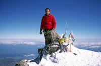 Giuseppe in cima all'Elbrus