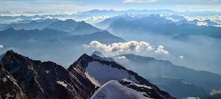 Vista dal Palù centrale sulle valli dei Grigioni