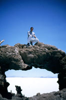 gp sull'Isla de Pescadores al centro del Salar di Uyuni