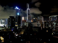 Skyline di Shanghai by night