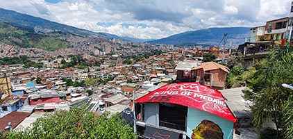 Medellin dall'alto della Comuna 13 
