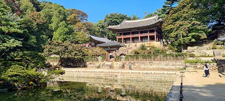 La biblioteca del giardino segreto del palazzo reale di Changdeokgung