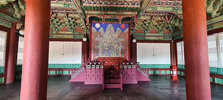 Sala delle udienze nel palazzo reale di Changdeokgung