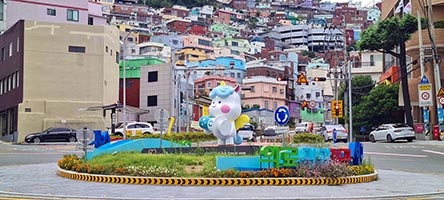 Rotonda del villaggio culturale Gamcheon a Busan