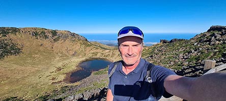 Giuseppe in vetta al monte Halla