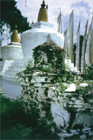 Vecchio stupa dietro al monastero di Tashiding