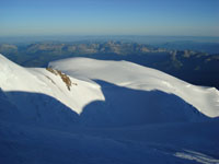 Il Dome du Gouter e la Vallot dall'alto