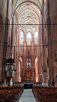 L'interno della chiesa di San Pietro a Riga