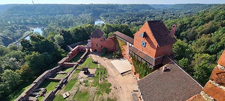 Panorama dalla torre del castello di Turaida a Sigulda