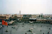 Marrakech, piazza Djemaa el-Fna dall'alto