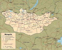 Mappa della Mongolia