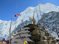 Chorten al c.b. nord dello Jannu