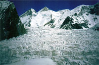 La seraccata dal campo base dei Gasherbrum